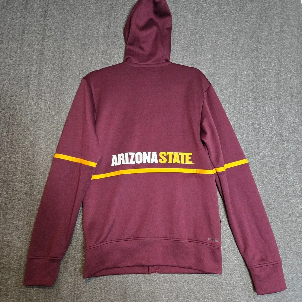 Adidas Arizona State ASU‎ Sun Devils Aeroready Team Full Zip Hoodie Sz Small